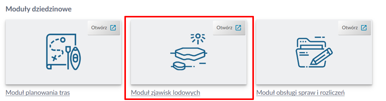 Wybór Modułu Zjawisk Lodowych Moduł zjawisk lodowych