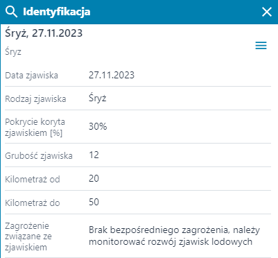 Narzędzia modułu zjawisk lodowych