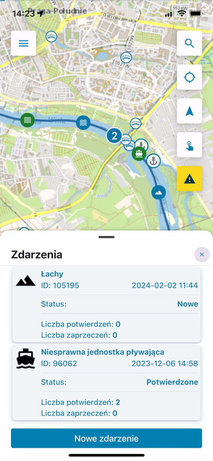 Inferator Aplikacja mobilna WIR – Wirtualny Informator Rzeczny